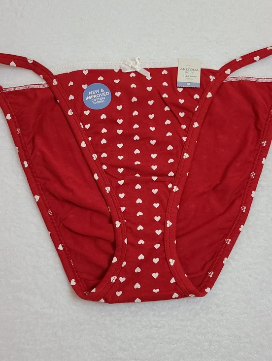 Y2K Retro ARIZONA Graphic Cotton Hi-leg String Bikini Panty Size XL - Picture 1 of 5